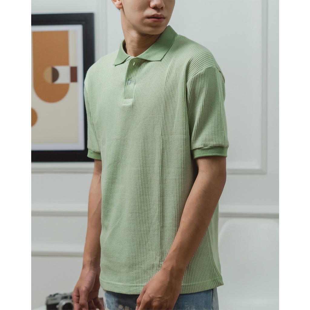 Kaos POLO WAFFLE Pria Premium / Kaos Pria Berkerah - Blank Apparel - Shibuya Polo Waffle