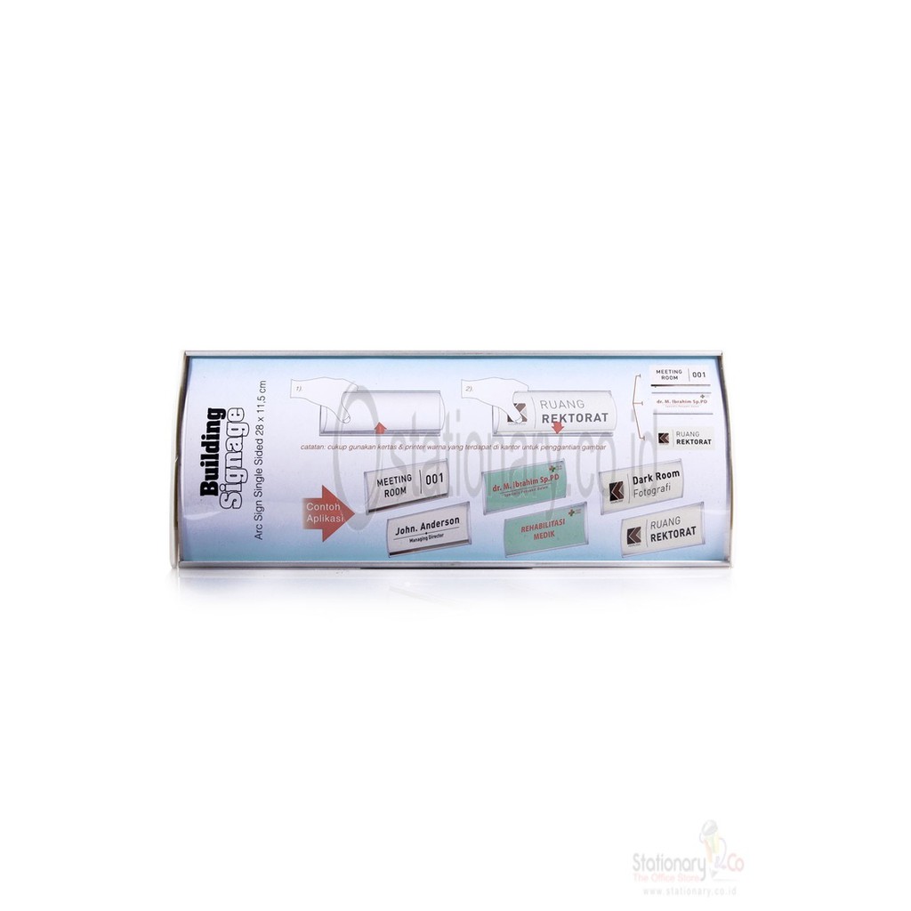 

Papan Nama Arc Sign Single Side 28 x 11.5 cm