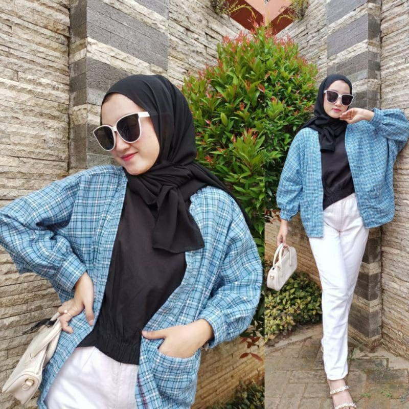 OUTER BALON FLANEL VIRAL OUTER BALON GRID