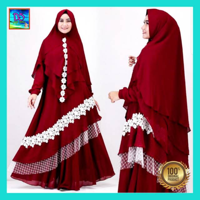 [GAMIS 1 SET] GAVA GAMIS MODERN SET KHIMAR RENDA IMPORT