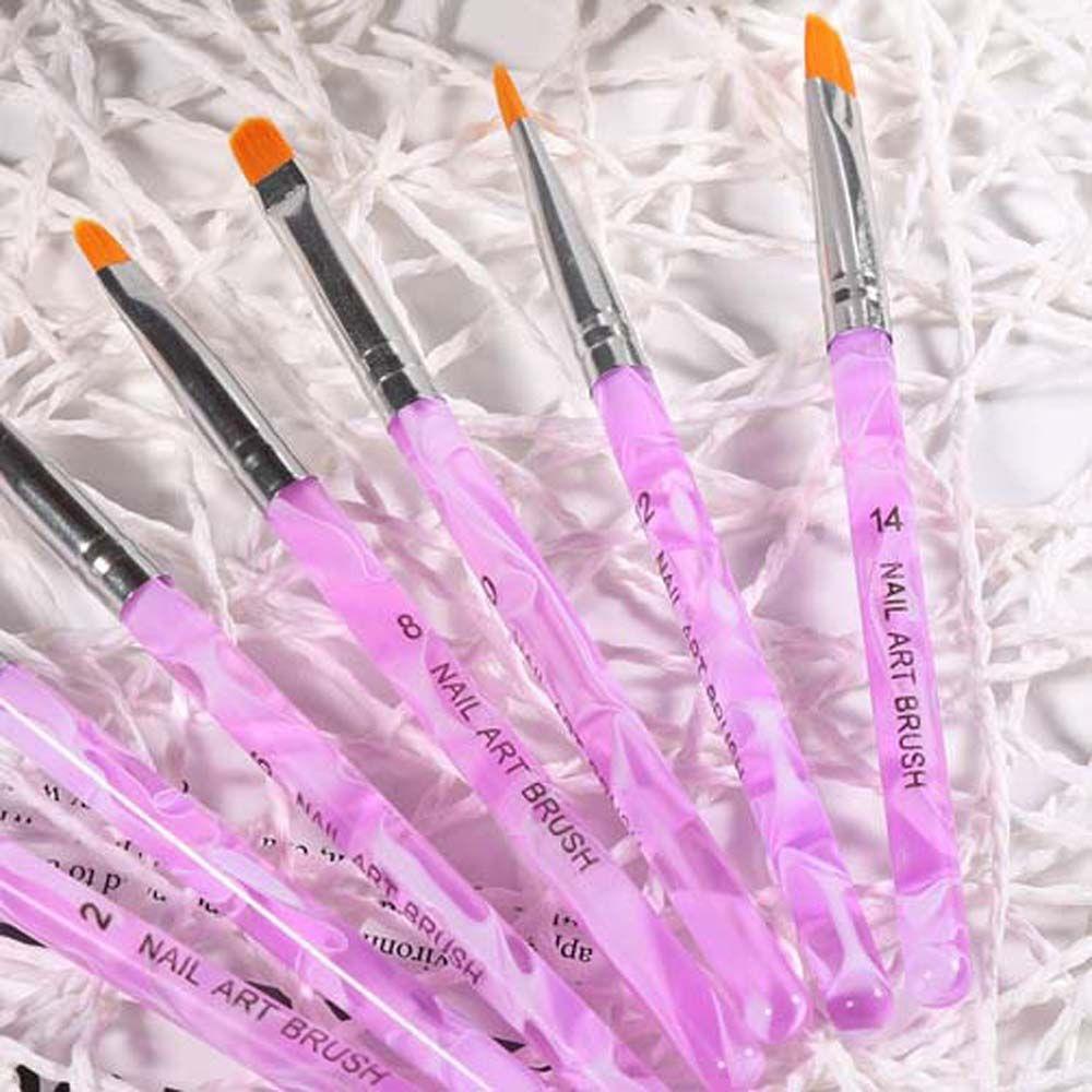 AUGUSTINA Agustina Nail Art Liner Pen Wanita 7 Pcs/set 3D Nail Tips Tarik Sikat Kawat UV Gel Ekstensi Aksesoris Kuku Nail Painting Pen