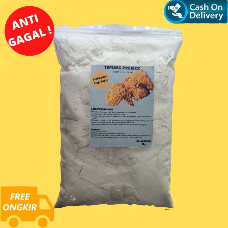 

Tepung Bumbu Kentucky Ayam Crispy 1kg Anti Gagal Serbaguna Tinggal Pakai