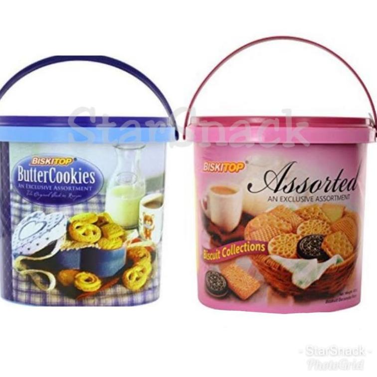 

K0A Biskitop Assorted/Butter Cookies Timba 370 Gr➔☠ (Laris)Model baru ➔