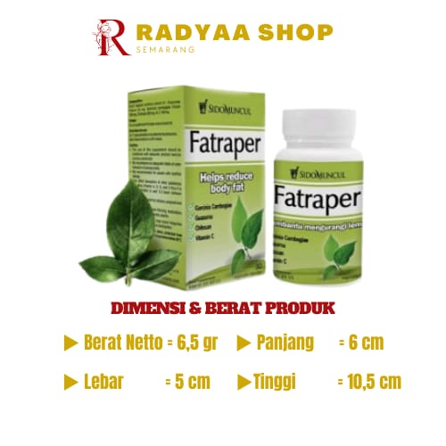 Sido Muncul Fatraper 30 Kapsul  Herbal penurun kolesterol dan lemak tubuh