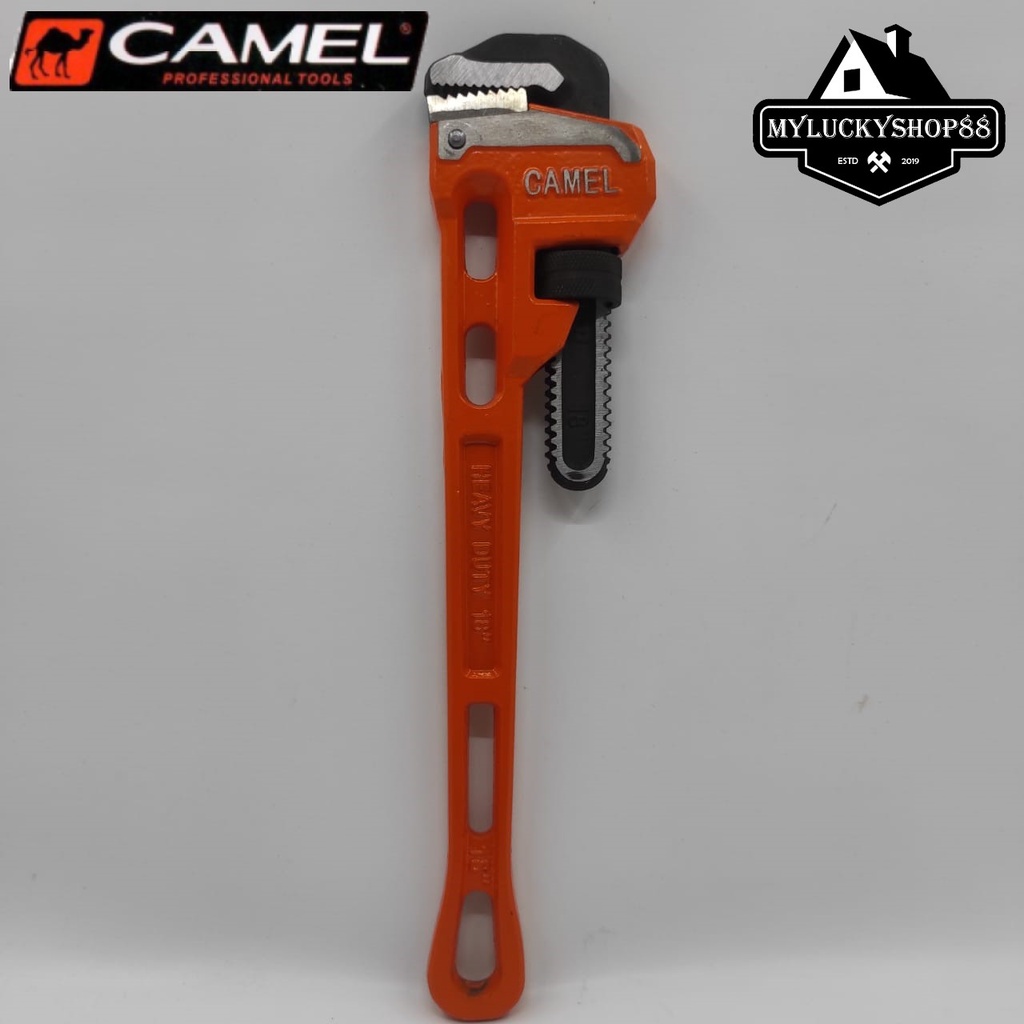 Camel Kunci Pipa Ledeng Heavy Duty 18 Inch Pipe Wrench HD Saluran Air