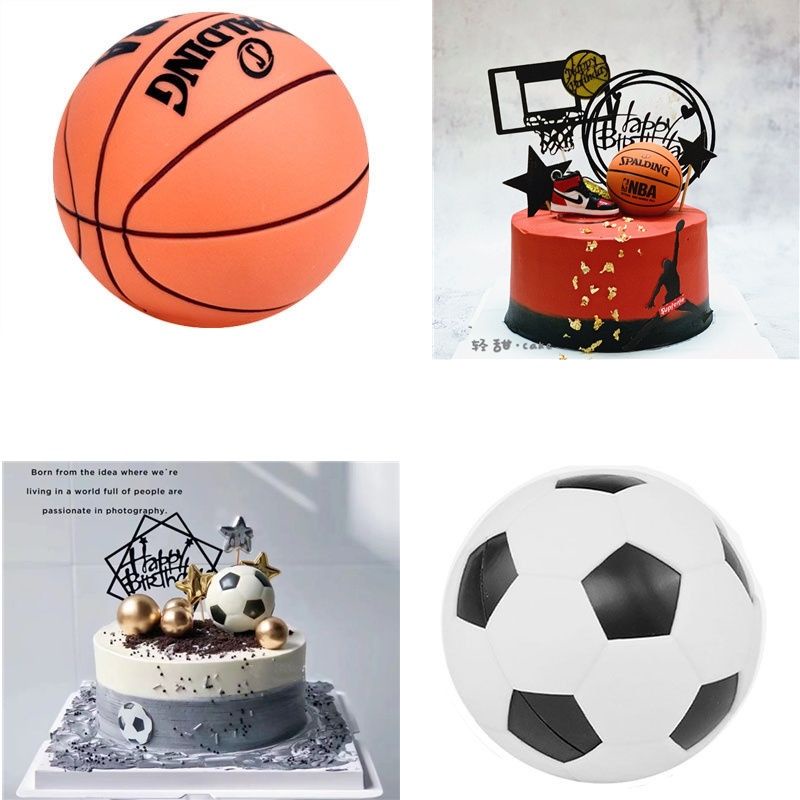 Jual Hiasan Kue Figure Bola Basket & Sepakbola | Topper Cake Birthday