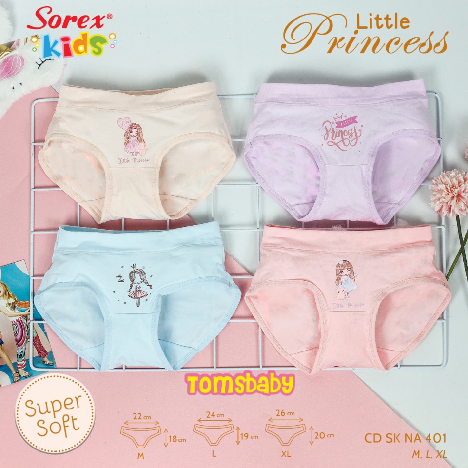 2-9Thn/ SOREX KIDS 1pcs Celana Dalam Anak Perempuan Sorex SUPER SOFT