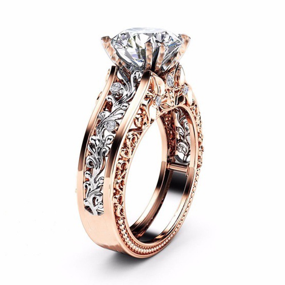 Hu Hu Hu Hu Hu Alat Bantu Pasang Kacamata♡ Cincin Berlian Imitasi Bentuk Bulat Model Hollow Untuk Pernikahan