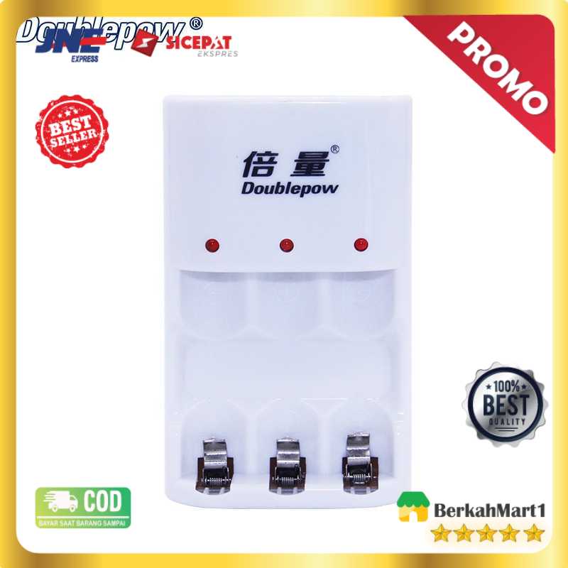 DOUBLEPOW Charger Baterai 3 Slots for AA/AAA Ni-MH Ni-CD - DP-B33