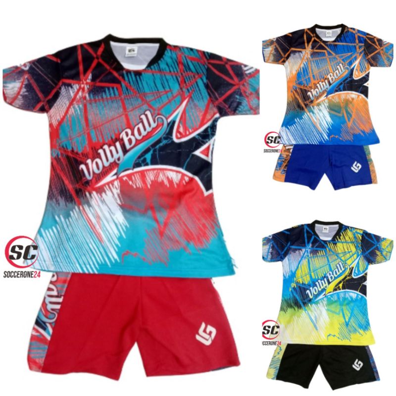 COD paket hemat setelan jersey voli volly full printing cewe cewek / setelan baju voli volly cewek /
