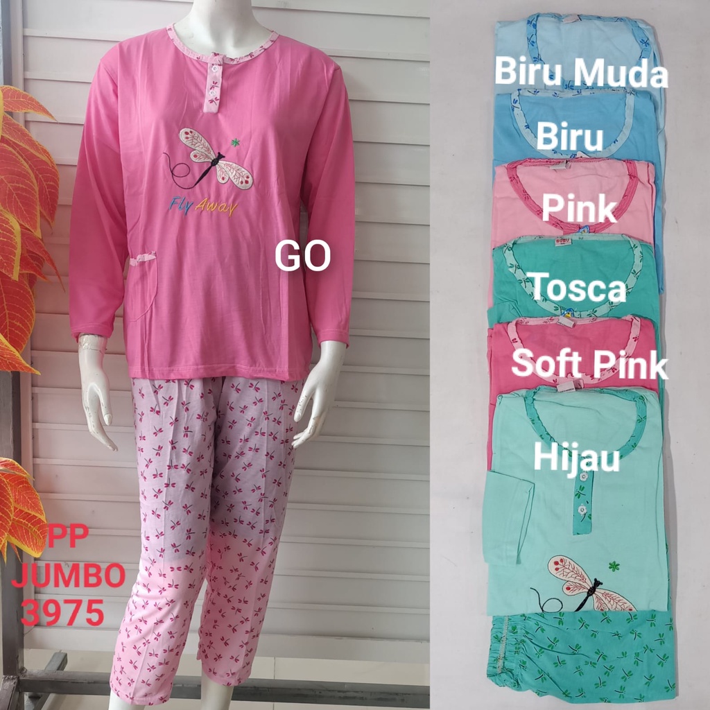 gof A BABYDOLL Bobo PP Dewasa Jumbo Setelan Baju Tidur Busui Celana Panjang Lengan Panjang Piyama