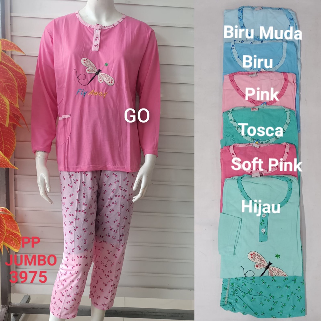 gof A BABYDOLL Bobo PP Dewasa Jumbo Setelan Baju Tidur Busui Celana Panjang Lengan Panjang Piyama