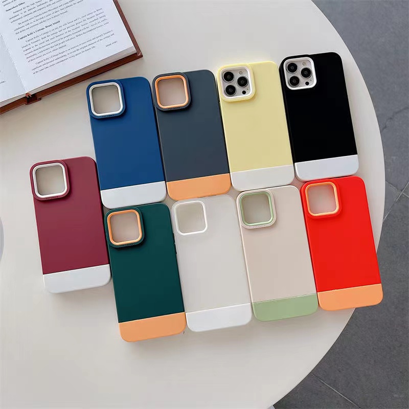 Case Pelindung Kamera Bahan Silikon Shockproof Warna Permen Untuk iPhone 13 12 11 Pro Max X XS Max XR