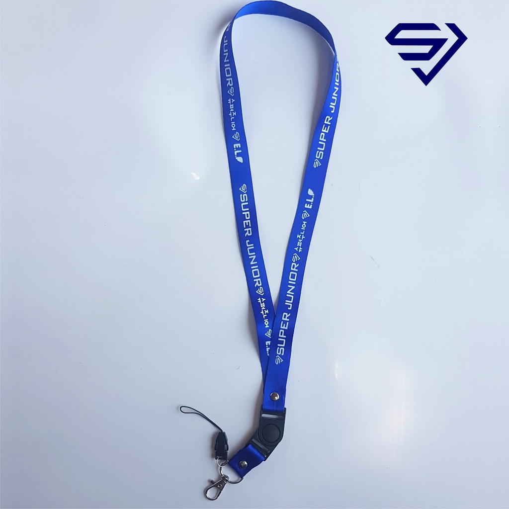 SUPER JUNIOR CONTINUE LANYARD GANTUNGAN TALI LANYARD ID CARD KEYRING KEYCHAIN KPOP