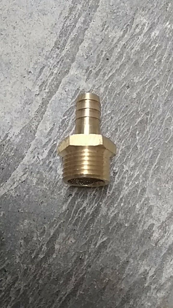 Nipple / Nepel Selang Drat Luar Kuningan 3/8 X 1/2