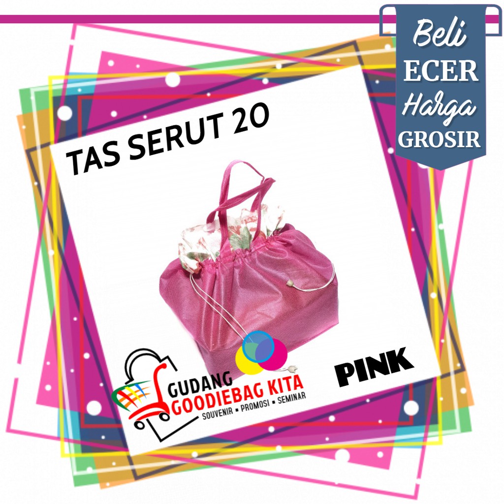 

[ SERUT - 20 ] TAS SPUNBOND KAIN SERUT NASI DUS BOX SOUVENIR GOODIEBAG WARNA TEBAL