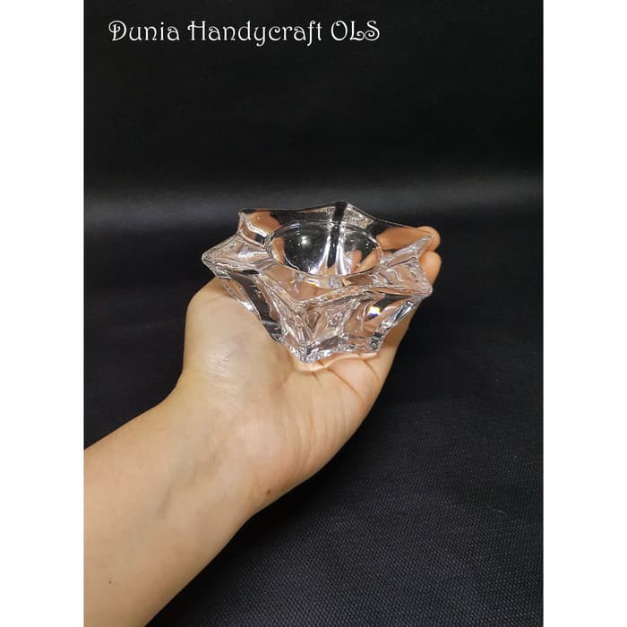 HEXA STAR Gelas Mini Kaca Cantik Elegan Pajangan Mewah Harga Murah