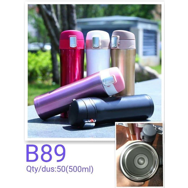 [COD] TERMOS TRAVEL STAINLESS STEEL B89 500ML TUMBLER