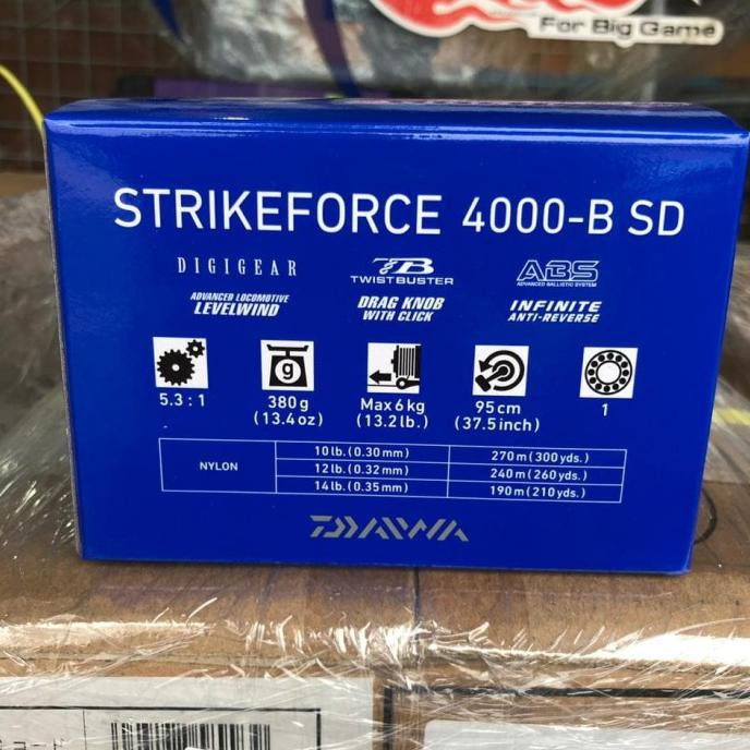 Promo Reel Daiwa Strikeforce 4000-B Sd New Model 1 Ball Bearing Murah
