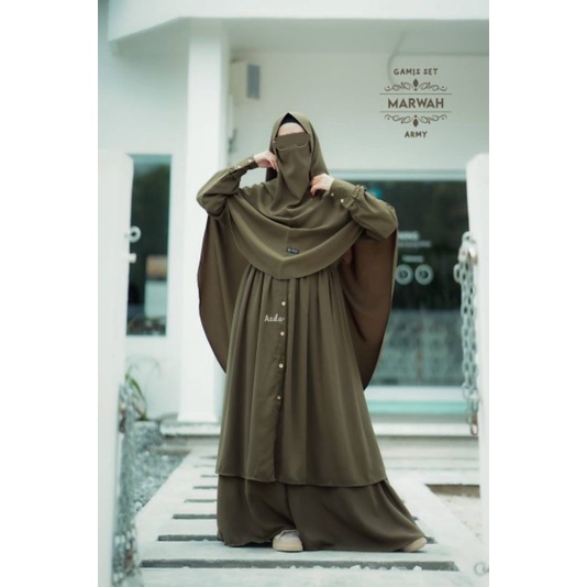 GAMIS SET MARWAH BY AZDA ( WAJIB TANYA STOK )