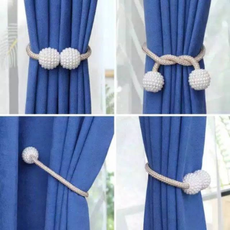 [BISA COD] TALI MAGNET PENGIKAT TIRAI GORDEN / MAGNETIC CURTAIN TIE ROPE