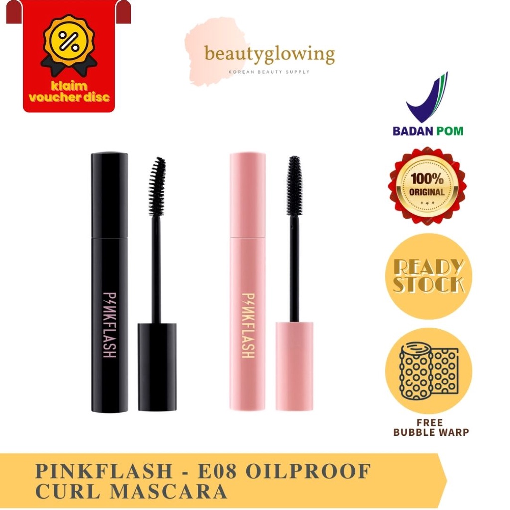 [BPOM] PINKFLASH E08 OILPROOF CURL MASCARA