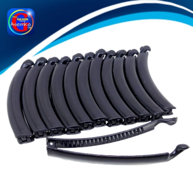 Jepit rambut Pisang panjang 11cm isi 12pcs