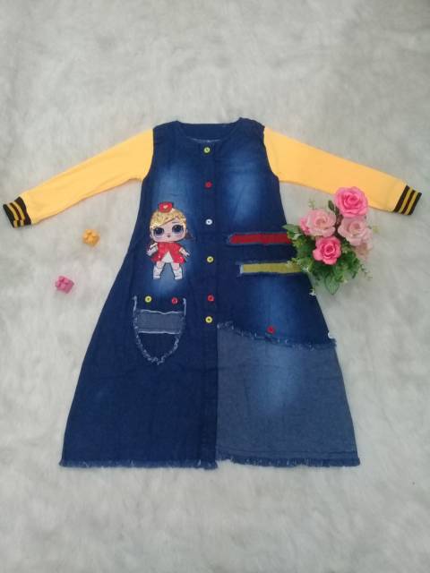 Gamis ank jeans LOL Led rempel 6/7 thn