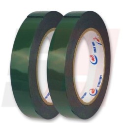 

DOUBLE TAPE FOAM HITAM HIJAU 20mm 5Meter - isolasi busa doubletape STAR TAPE