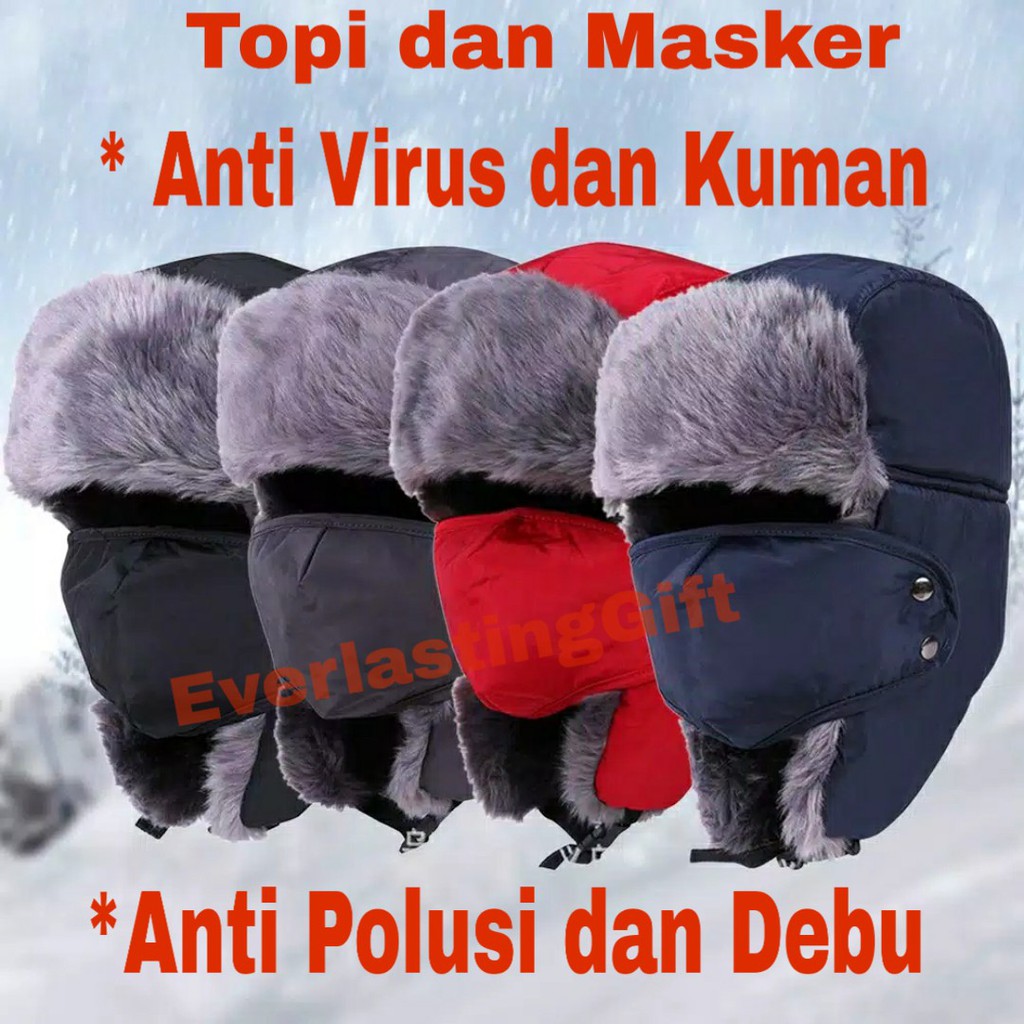 Topi Masker Anti Polusi dan Anti Virus (MUST HAVE)