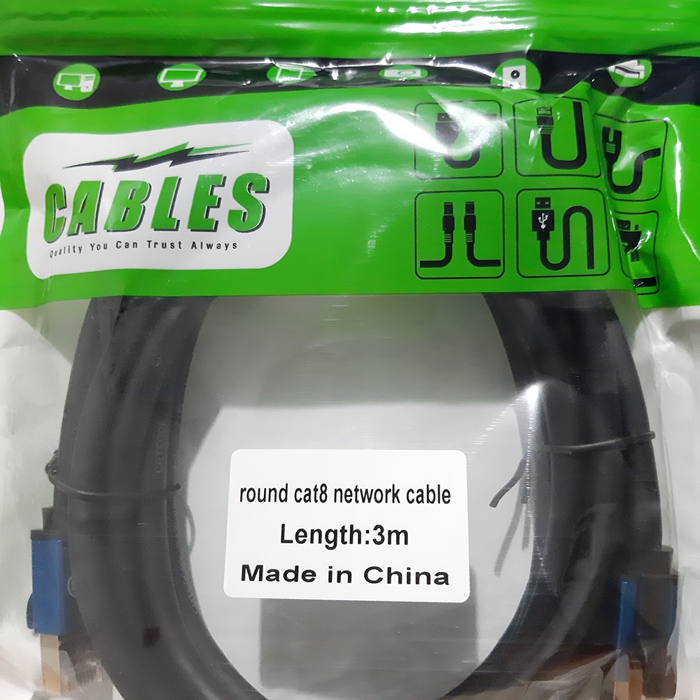 Kabel Round Cat 8 Patch Cord Ethernet UTP Cable 3 Meter