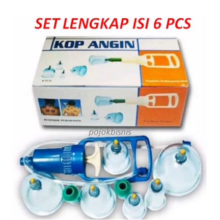 KOP ANGIN SET LENGKAP ISI 6PCS / ALAT KOP UNTUK MASUK ANGIN BEKAM