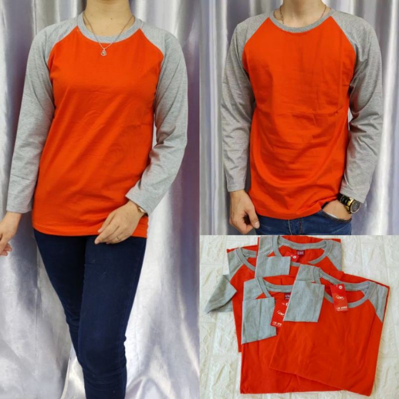 kaos raglan polos OREN-ABUMISTY lengan panjang Uk M L XL XXL