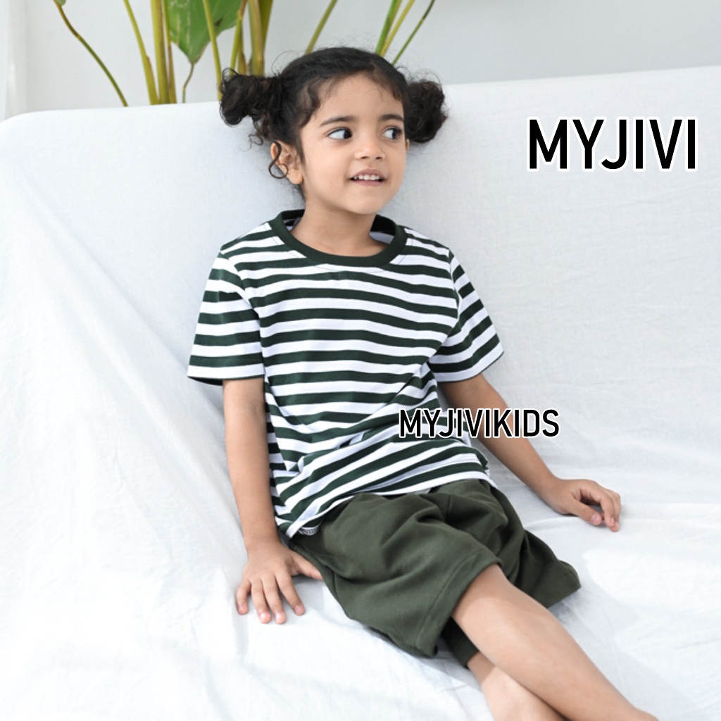 KAOS ANAK STRIPE LENGAN PENDEK BY MYJIVIKIDS