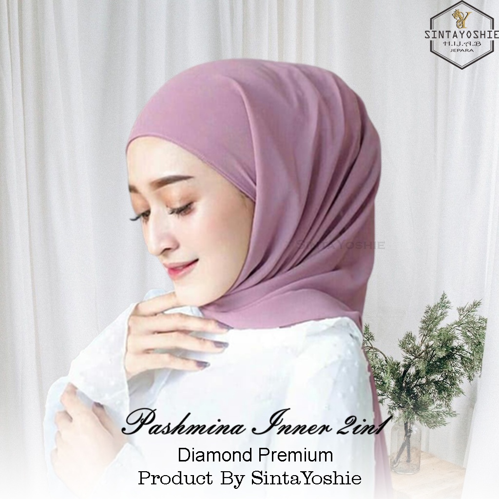 Jilbab Pashmina Inner 2in1 Diamond Crepe Grosir Termurah