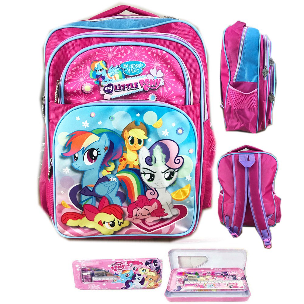 Tas Anak Sekolah | Tas Ransel Sekolah Anak SD My Little Pony Blue Pink Prada S Tas Sekolah Anak