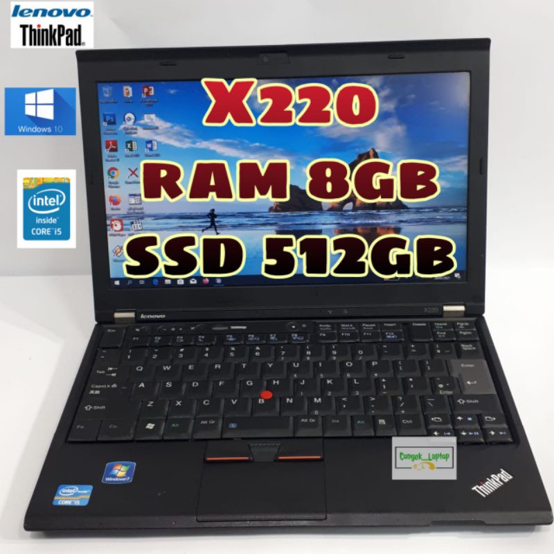 LAPTOP LENOVO THINKPAD X220 CORE i5 -2520M |RAM 8GB |SSD 512GB |BERGARANSI