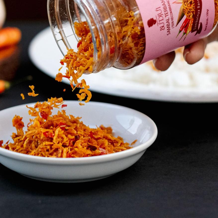 

(X39) SAMBAL BU DJUI Crispy Terbang Teri Kecombrang produck terbaik