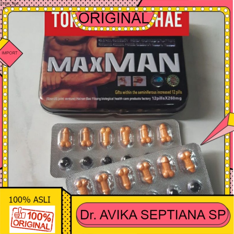 100% ASLI Maxman Original 12 Tablet