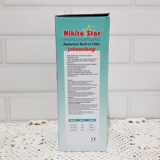Nikita Star NS2100F NS 2100F 2100 F built in Filter Mesin Pompa Power Head Aquarium
