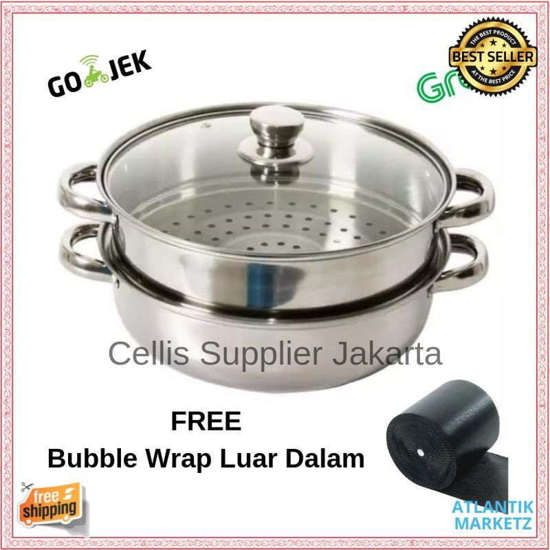Dandang Steamer Panci Kukus Stainless 28-Steamer Pan