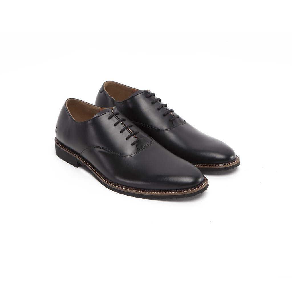 GETAFE BLACK | FORIND x Zapato | Sepatu Kulit Asli Vintage Formal Klasik Kulit Pria/Cowok/Men-Oxford