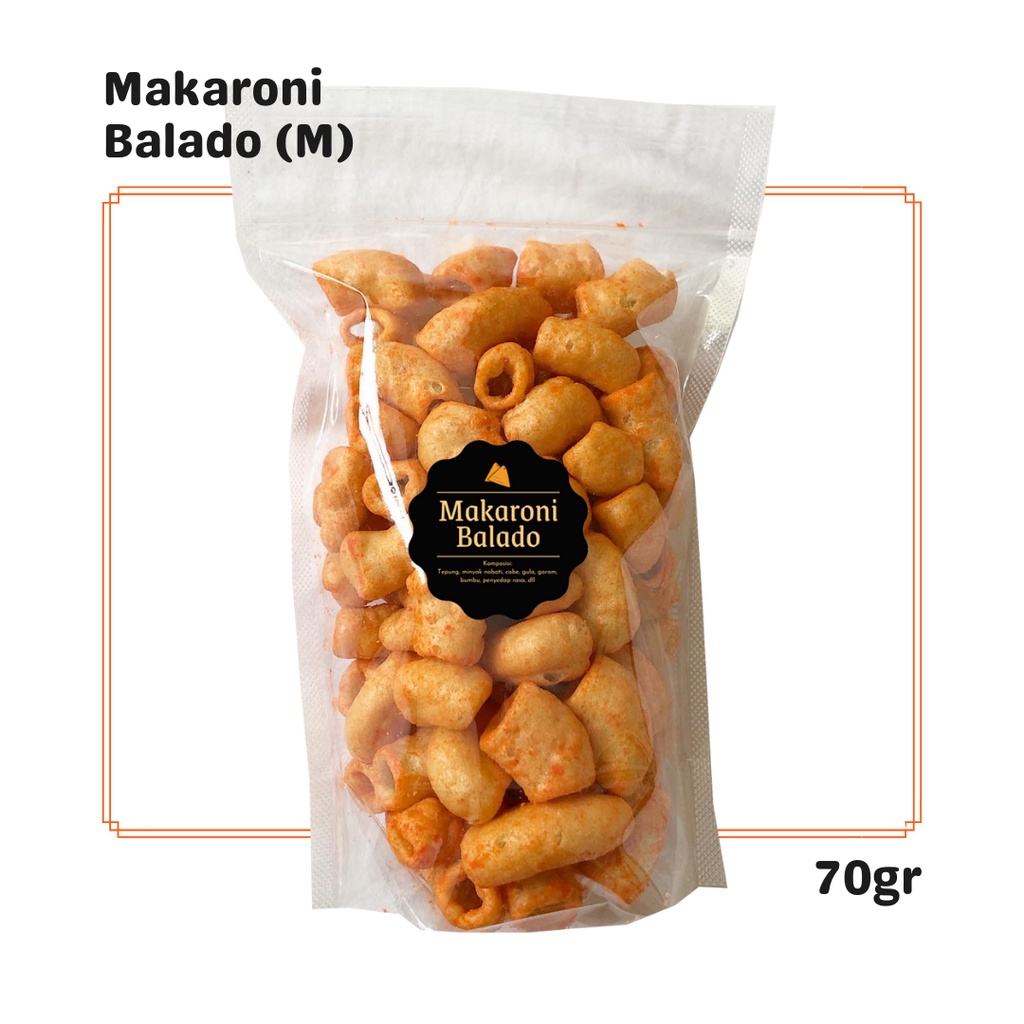 

SNACK KEKINIAN Makaroni Besar Balado (M) 70gr / Snack Cemilan Camilan Murah / Asin Gurih Pedas