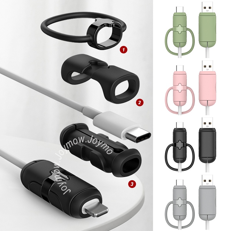 Pelindung Kabel Cas Upgrade 3in1/Cable Saver/Pelindung Kabel Dengan Cord Winder Kompatibel Untuk Kabel Port Type-C/Android