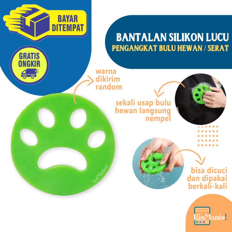 PET FUR REMOVAL SILICONE PAD - Silikon Pengangkat Bulu Kucing Anjing Bantalan Karet Pembersih Debu