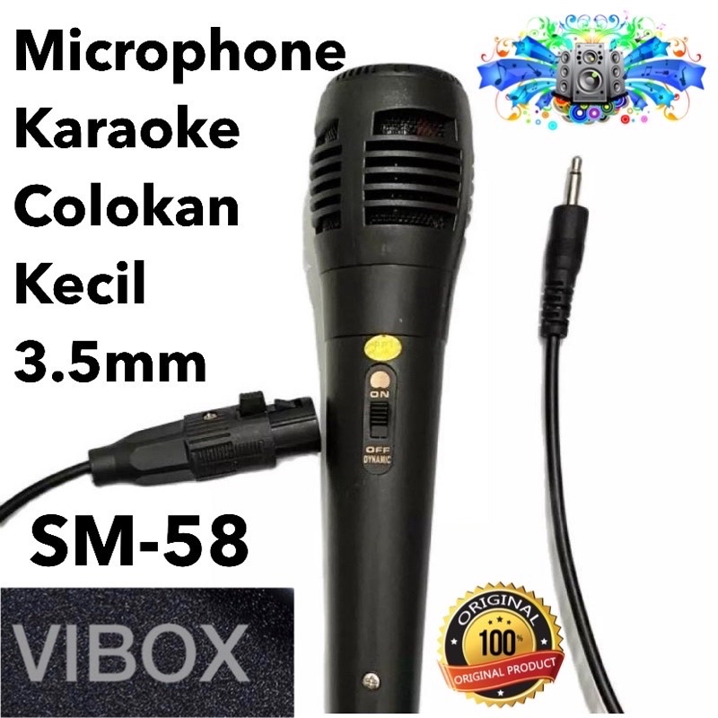 Microphone Kabel Karaoke Colokan Kecil 3.5mm Dan Besar / Mic colokan Termurah MIC TERPOPULER SEN