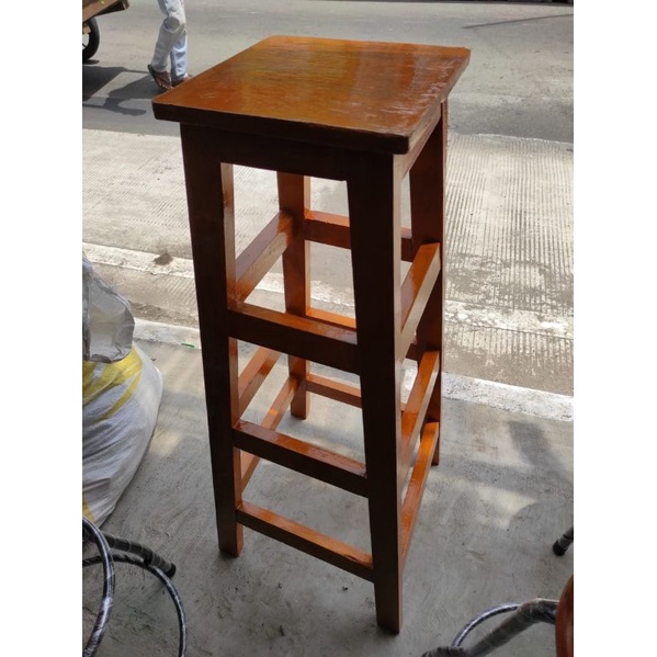 kursi tinggi kursi tangga bangku kayu T100 100cm