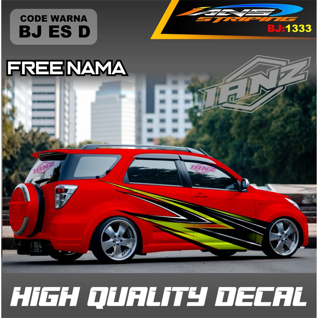 VARIASI STICKER MOBIL TERIOS RUSH AVANZA / STIKER MOBIL DESAIN KEREN INNOVA / STIKER DECAL MOBIL TERMURAH