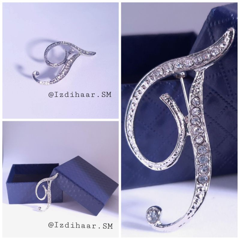 Bross karakter/Bross huruf/Bross murah/Aksesoris bros/Bross huruf T