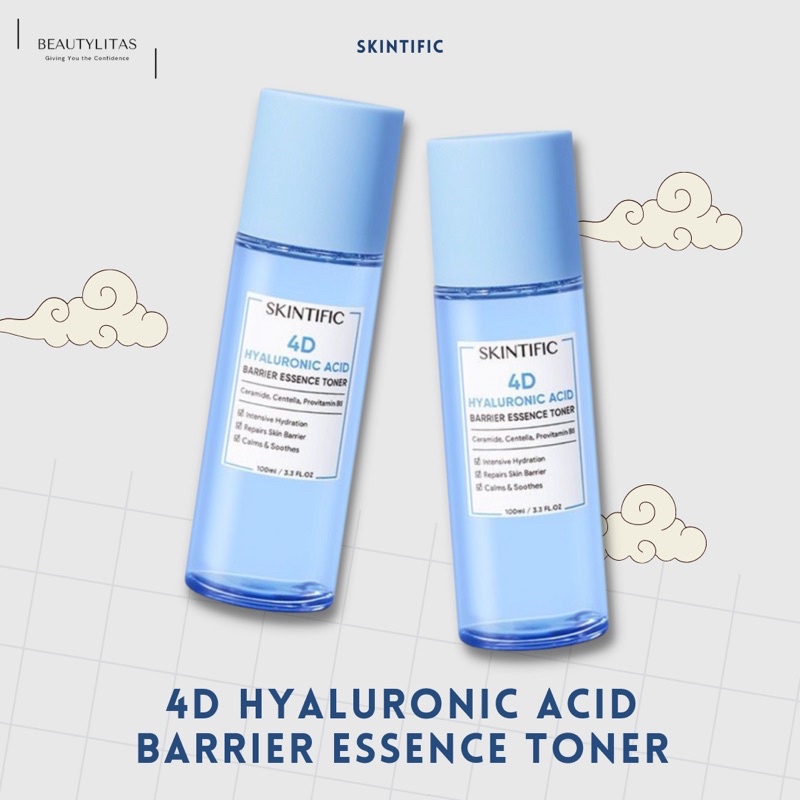 SKINTIFIC - 4D Hyaluronic Acid (HA) Barrier Essence Toner Hydration Toner Defeat Dryness In10S